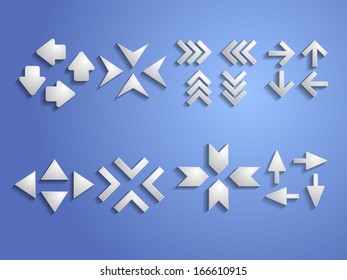 Set-Vektorsymbole der Pfeilgrafik