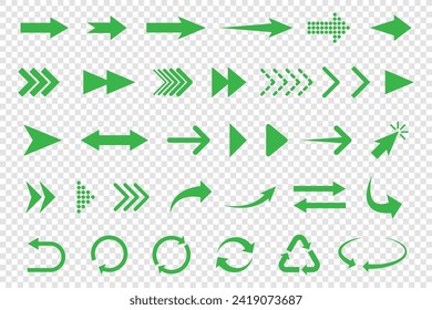 Set of vector icons arrows isolated