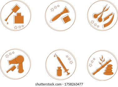 
Set of vector icons for beauty salons.