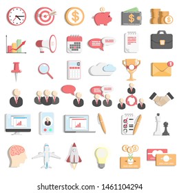 Set of vector icons for business.