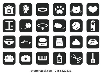 Set vector icons for cats. Cat icons