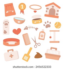 Set vector icons for cats. Cat icons