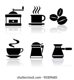 set of vector icons of coffee