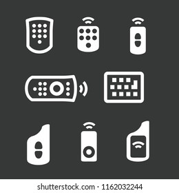 set of vector icons with consoles and keyboards