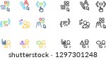 Set of vector icons. Differents course or concept icons: apps, development, code, html, security, language, linux, internet, economics.