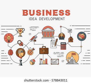 Set of vector icons and elements of application development