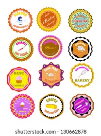 Set of vector icons and elements for food