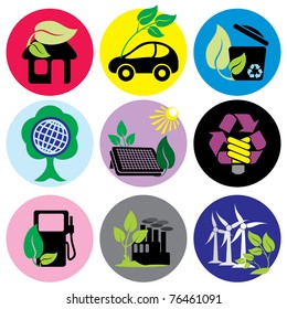 set vector icons of Environmental and Ecology