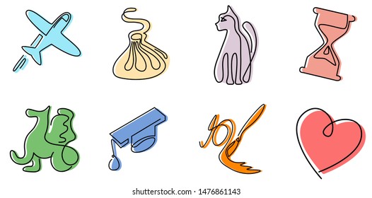 
a set of vector icons to feed the site or pages on social networks.