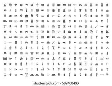 Set of vector icons. Flat design.