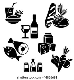 set of vector icons of food for your design