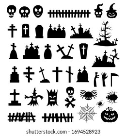 set of vector icons for halloween