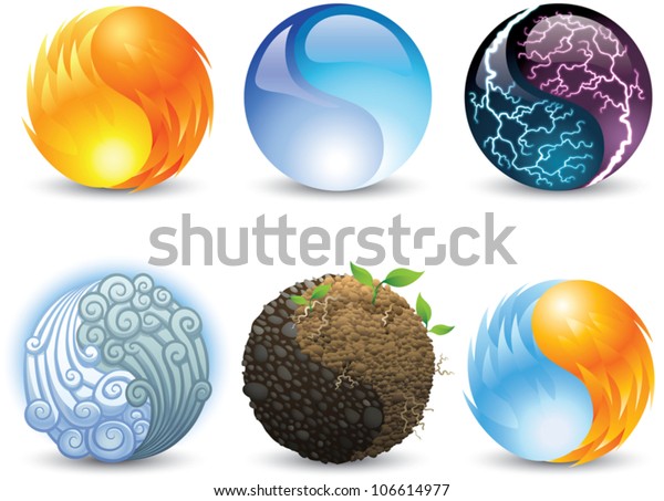 Set Vector Icons Harmony Symbols Representing Stock Vector (Royalty ...