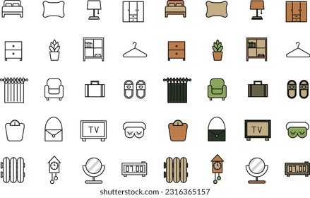 Set von Vektorsymbolen für das Haus