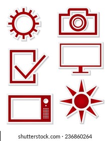A set of vector icons. Illustration