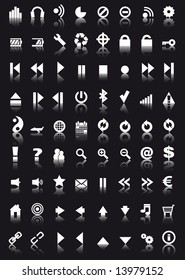 Set of vector icons for internet or interface