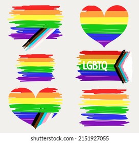 A set of vector icons for LGBTQ.