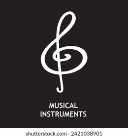 set of vector icons for musical instruments