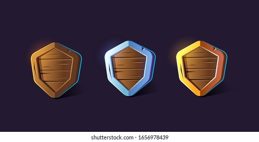 Set of vector icons, objects, things, item. Game concept and design. Design element. Magical magic. Game assets and tile. Fantasy, fiction style.