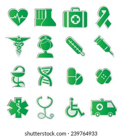 set of vector icons on the medical theme