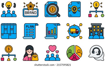 Set Vector Icons Related Business Model Stock Vector (Royalty Free ...