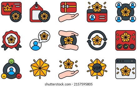 Set of Vector Icons Related to Customer Loyalty. Contains such Icons as Loyalty Card, Loyalty Tag, Member, Member Card, Membership, Relationship and more.