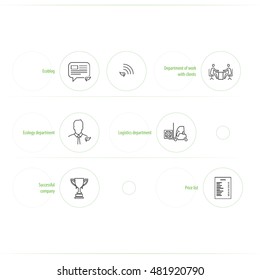 Set of vector icons related to the environment. Eco icons.