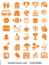 Set of vector icons School and education.