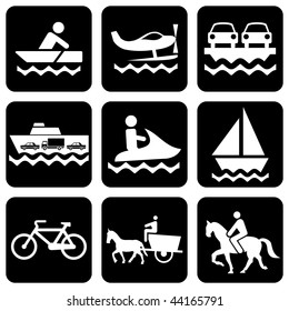 set of vector icons to transport theme "Only Transport"