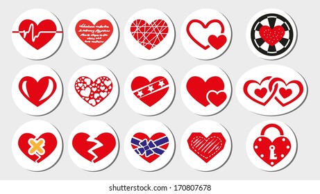 set of vector icons of Valentine's Day