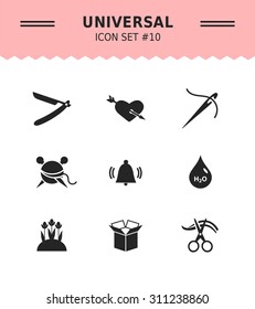 Set of vector icons with various concepts, isolated on white