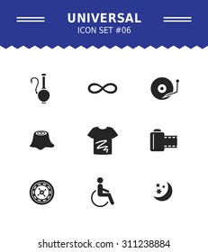 Set of vector icons with various concepts, isolated on white