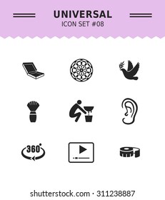 Set of vector icons with various concepts, isolated on white