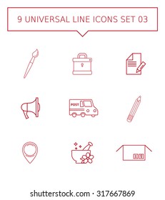 Set of vector icons with various concepts, isolated on white