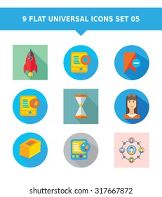 Set of vector icons with various concepts, isolated on white