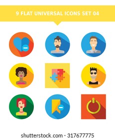 Set of vector icons with various concepts, isolated on white