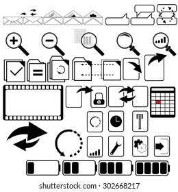 Set of vector icons for websites