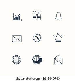 Set of vector icons for websites and mobile devices. Vector illustration of icons.