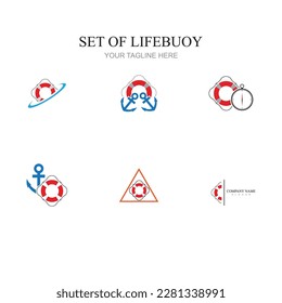 set vector illustrasi of Lifebuoy Logo and Symbol design