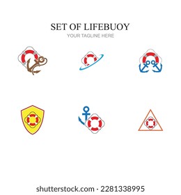 set vector illustrasi of Lifebuoy Logo and Symbol design