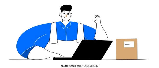Set  with vector  illustration about delivery process 