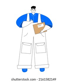 Establecer con ilustración vectorial sobre el proceso de entrega 