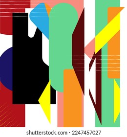 Set Vector Illustration Abstract Modern Shape Design Web Layout Business Texture Template Geometric Colorful Poster Background Brochure Graphic Cover Banner