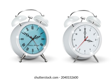 Set vector illustration of a alarm clock.