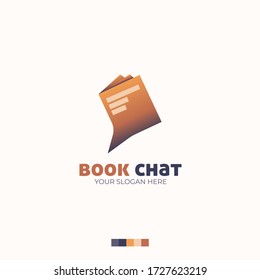 Set vector illustration book logo design template element education book, logo library modern company.