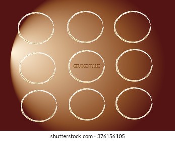 Set vector illustration circles metal