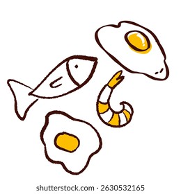 set of vector illustration design icons of food ingredients