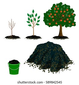 Set of vector illustration for gardening