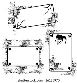 set of vector illustration of grunge cards