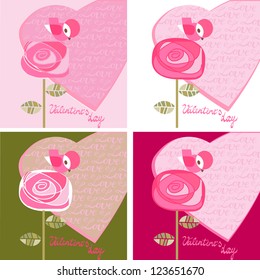  A set of Vector illustration Happy Valentine's Day 